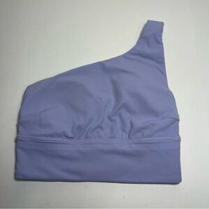 Lululemon Align Asymmetrical One Shoulder Women's Sports Crop Top Bra 2 Purple